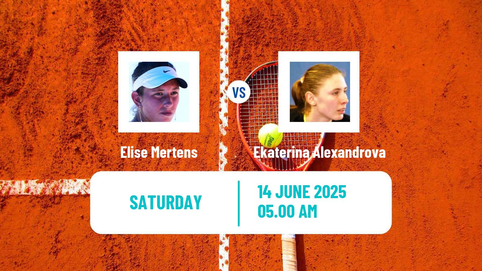 Tennis WTA Hertogenbosch Elise Mertens - Ekaterina Alexandrova