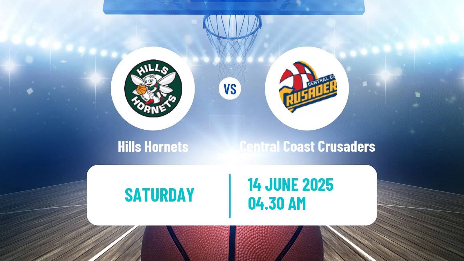 Basketball Australian NBL1 East Hills Hornets - Central Coast Crusaders