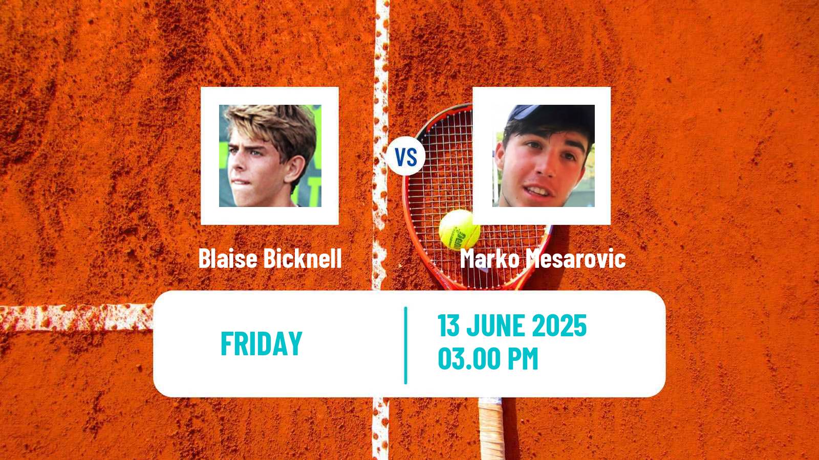 Tennis Davis Cup Group III Blaise Bicknell - Marko Mesarovic