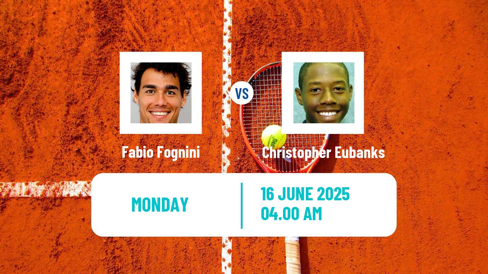 Tennis Nottingham Challenger Men Fabio Fognini - Christopher Eubanks