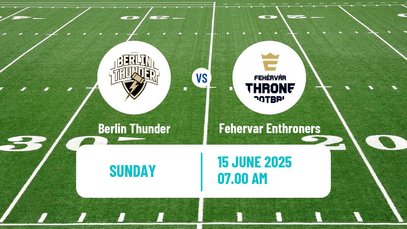 American football European League of American Football Berlin Thunder - Fehervar Enthroners