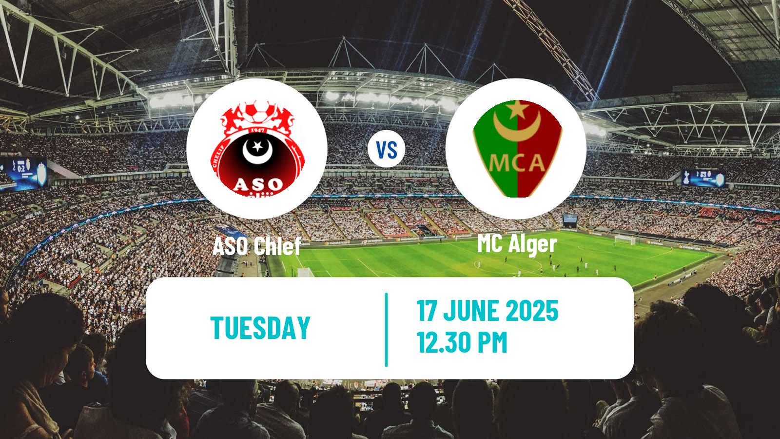 Soccer Algerian Ligue 1 ASO Chlef - MC Alger