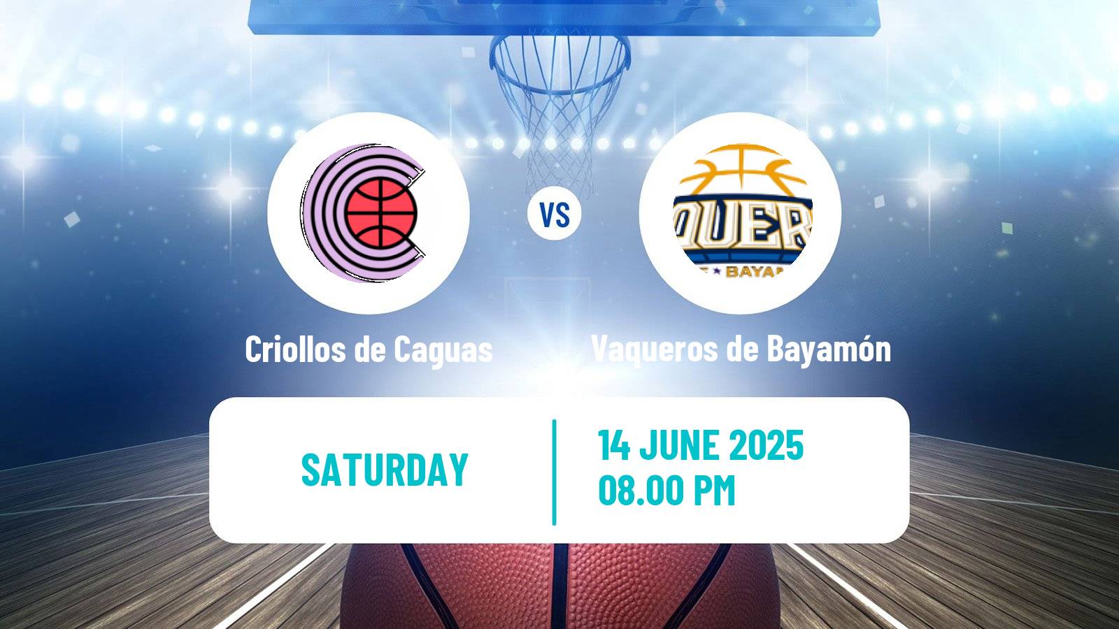 Basketball Puerto Rican BSN Criollos de Caguas - Vaqueros de Bayamón