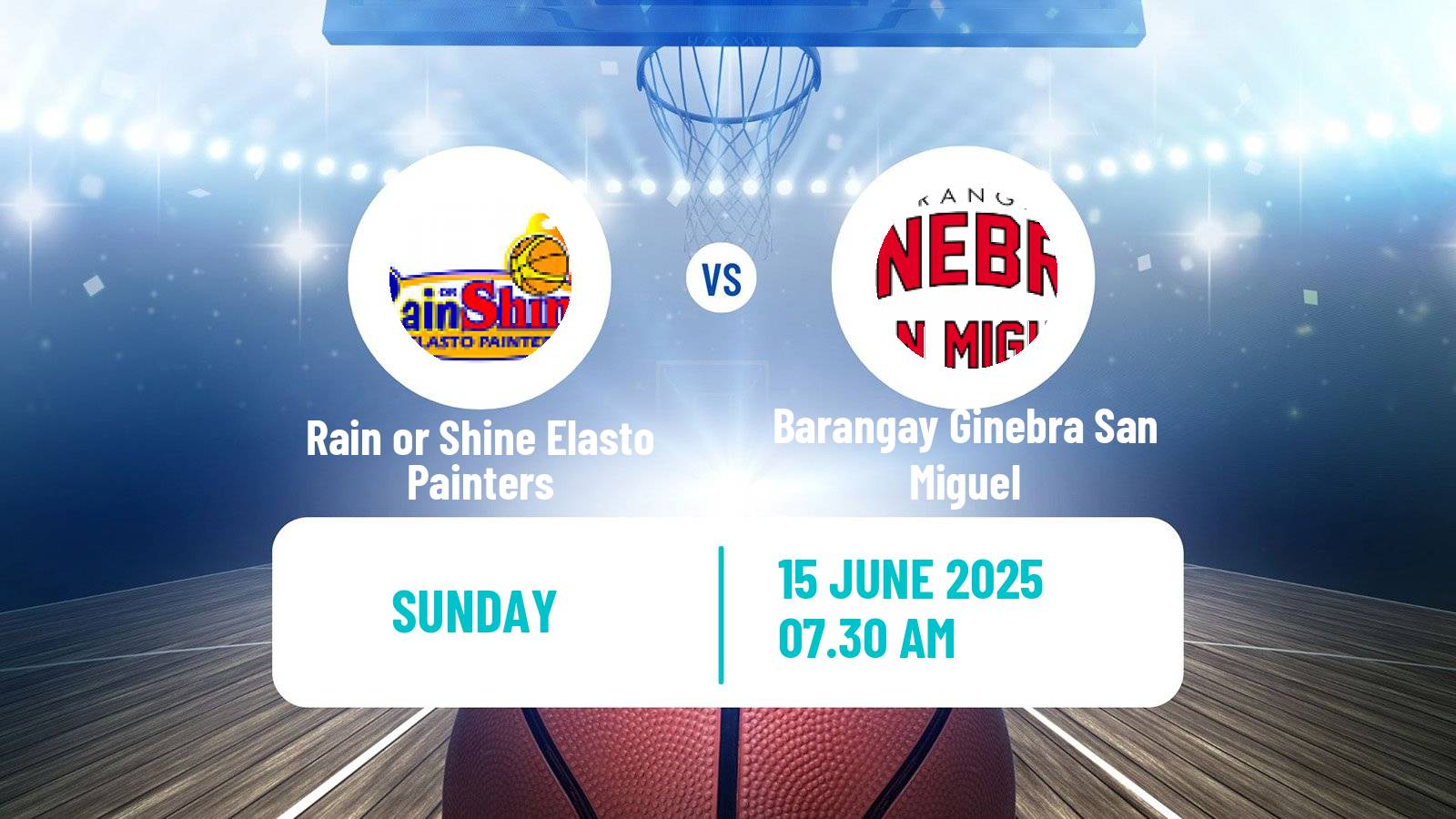 Basketball Philippines Cup Rain or Shine Elasto Painters - Barangay Ginebra San Miguel