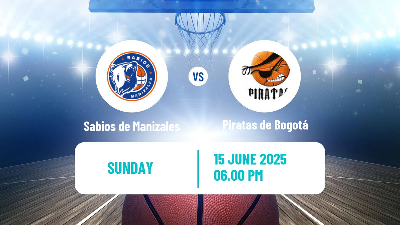 Basketball Colombian LBP Basketball Sabios de Manizales - Piratas de Bogotá