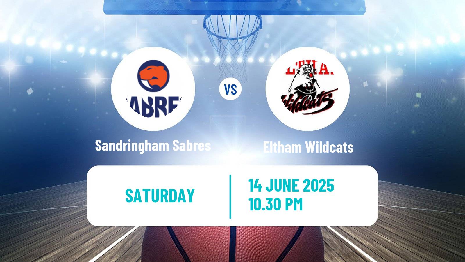 Basketball Australian NBL1 South Women Sandringham Sabres - Eltham Wildcats