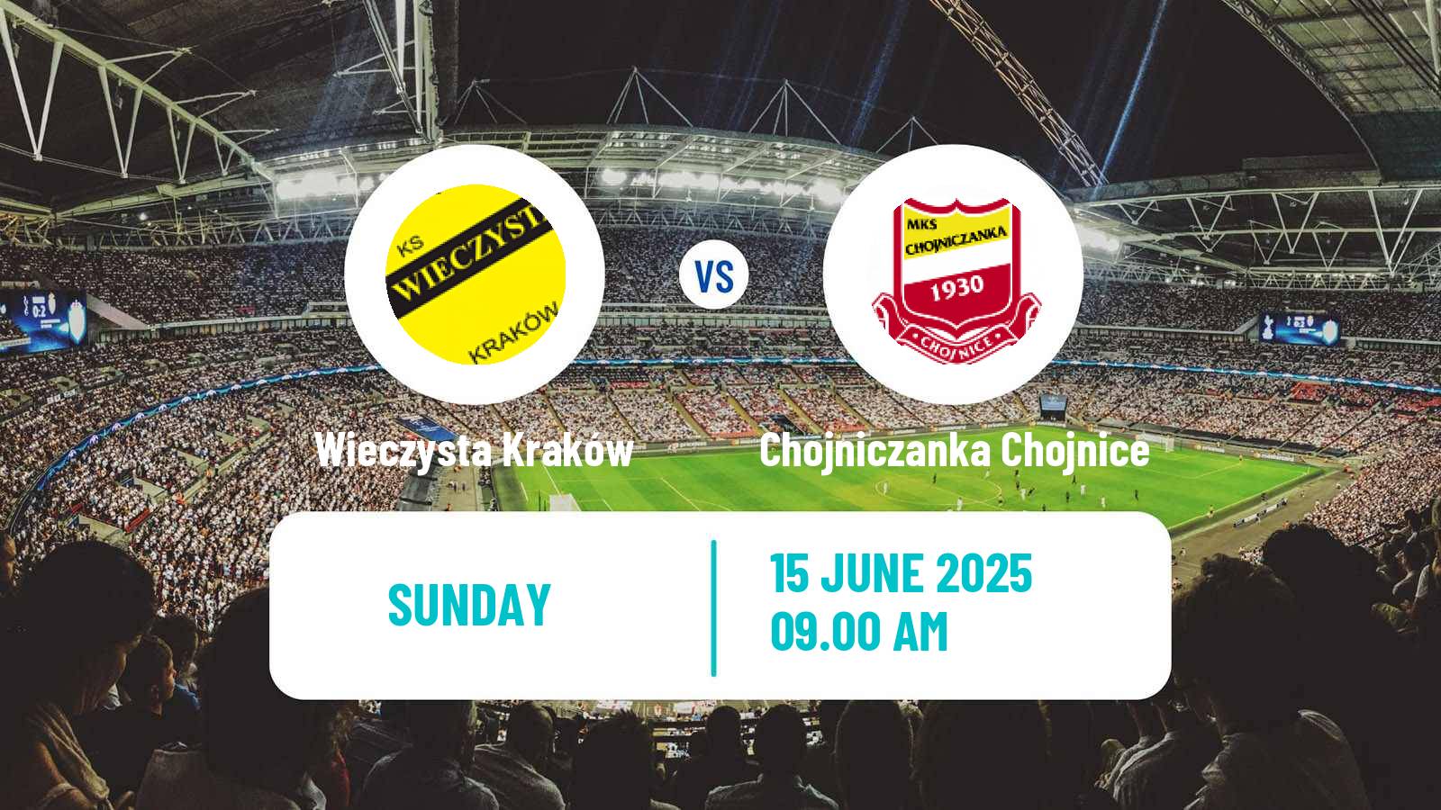 Soccer Polish Division 2 Wieczysta Kraków - Chojniczanka Chojnice