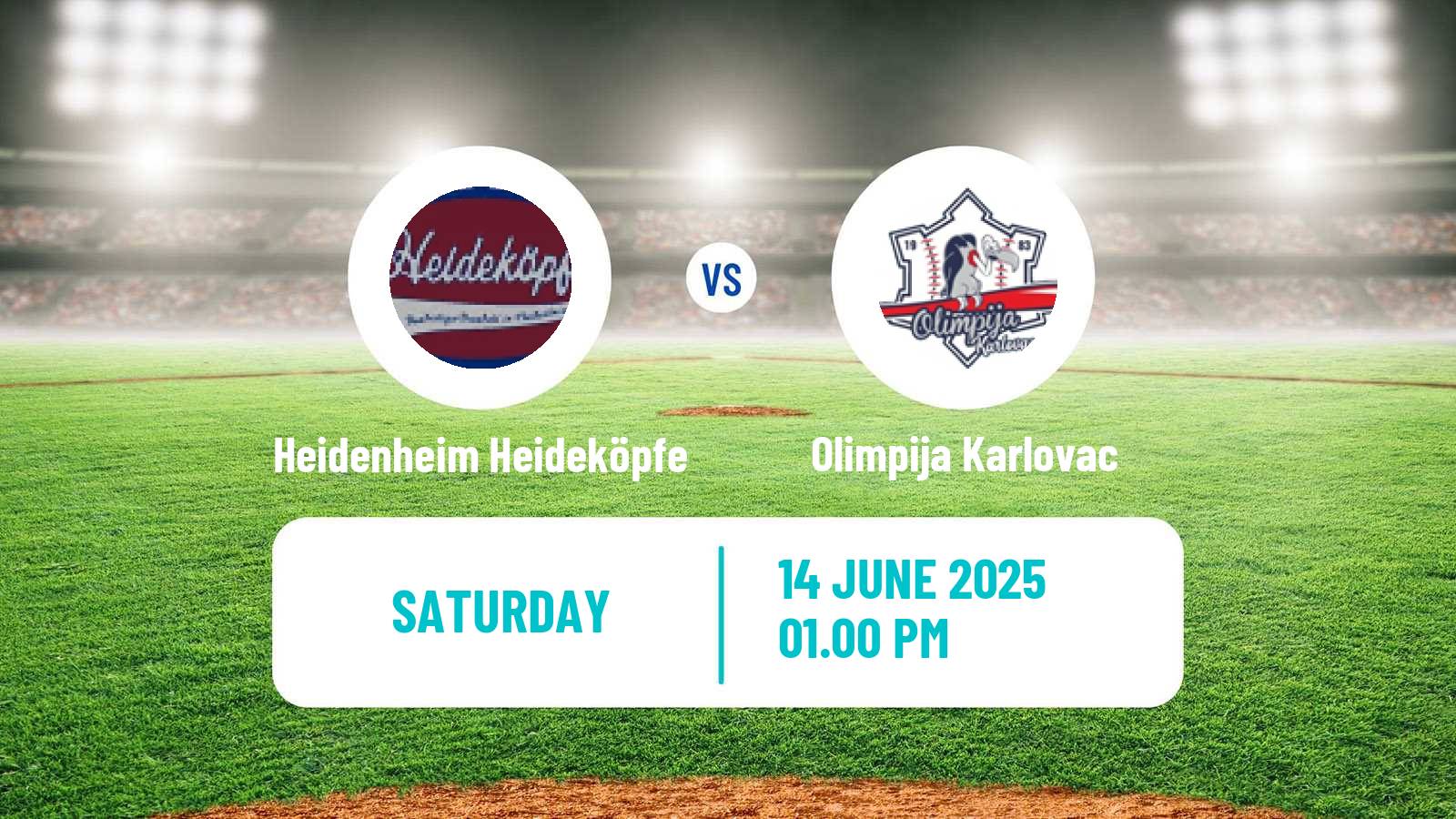 Baseball Champions Cup Baseball Heidenheim Heideköpfe - Olimpija Karlovac