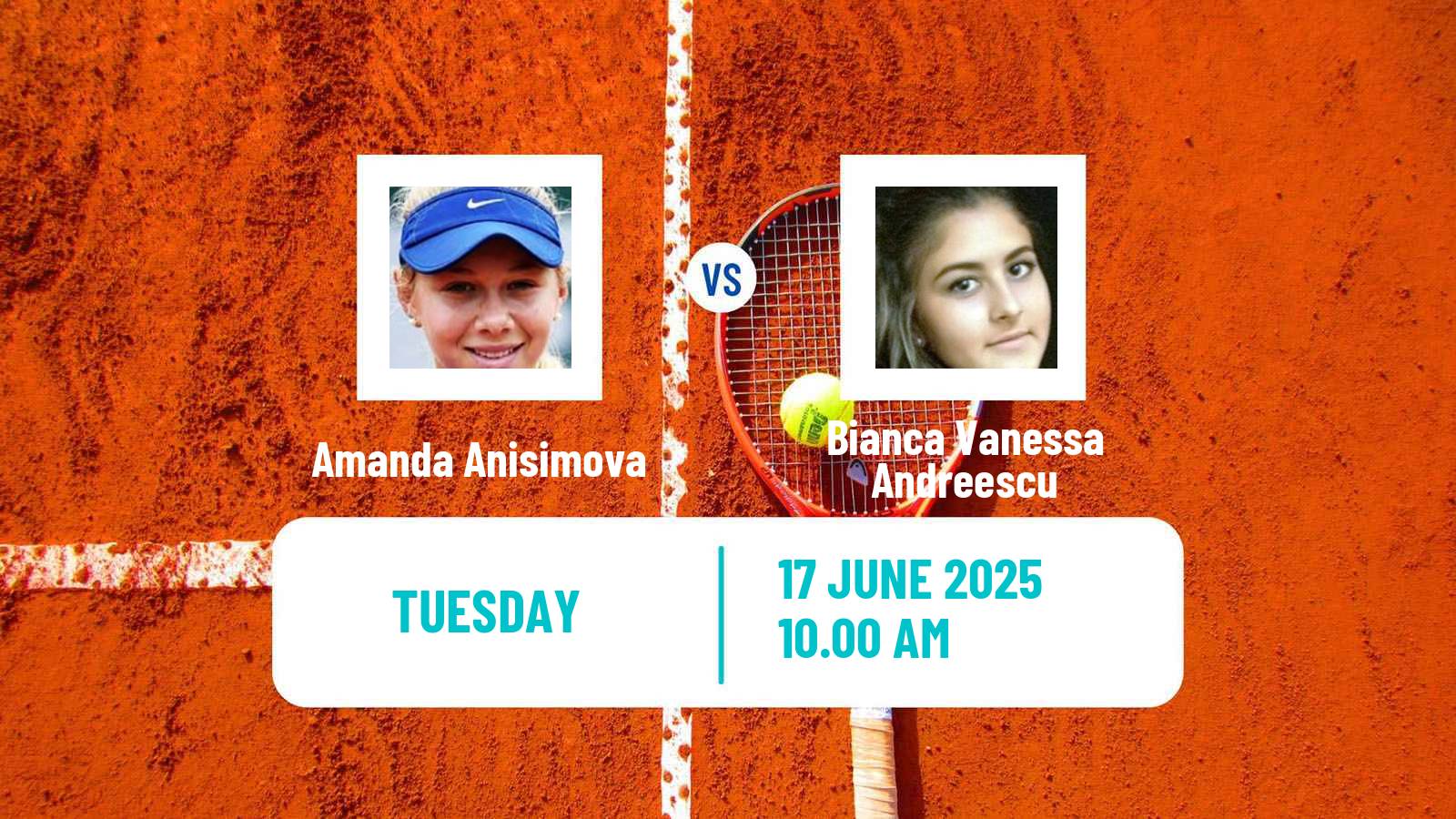Tennis WTA Berlin Amanda Anisimova - Bianca Vanessa Andreescu