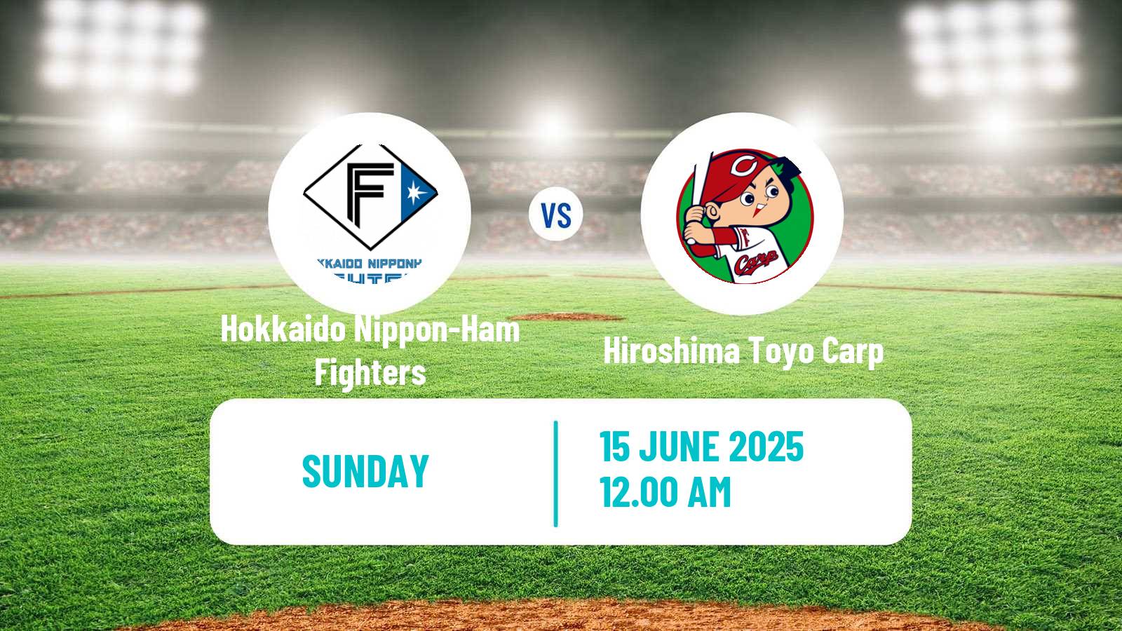 Baseball NPB Hokkaido Nippon-Ham Fighters - Hiroshima Toyo Carp