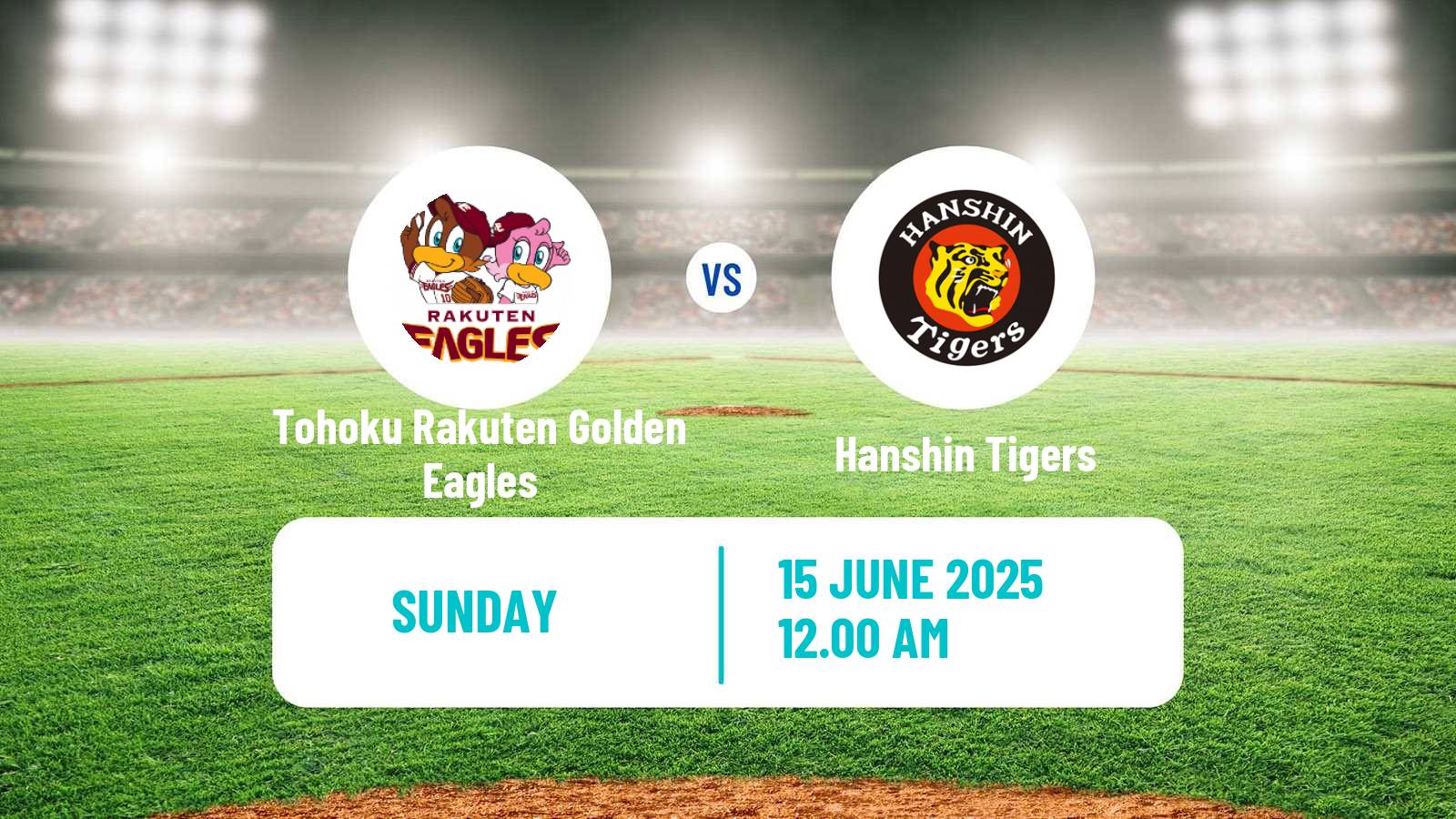Baseball NPB Tohoku Rakuten Golden Eagles - Hanshin Tigers