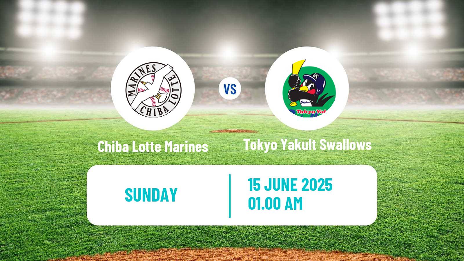 Baseball NPB Chiba Lotte Marines - Tokyo Yakult Swallows