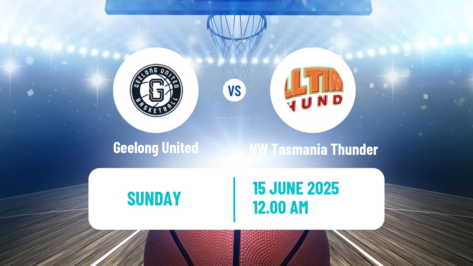 Basketball Australian NBL1 South Geelong United - NW Tasmania Thunder