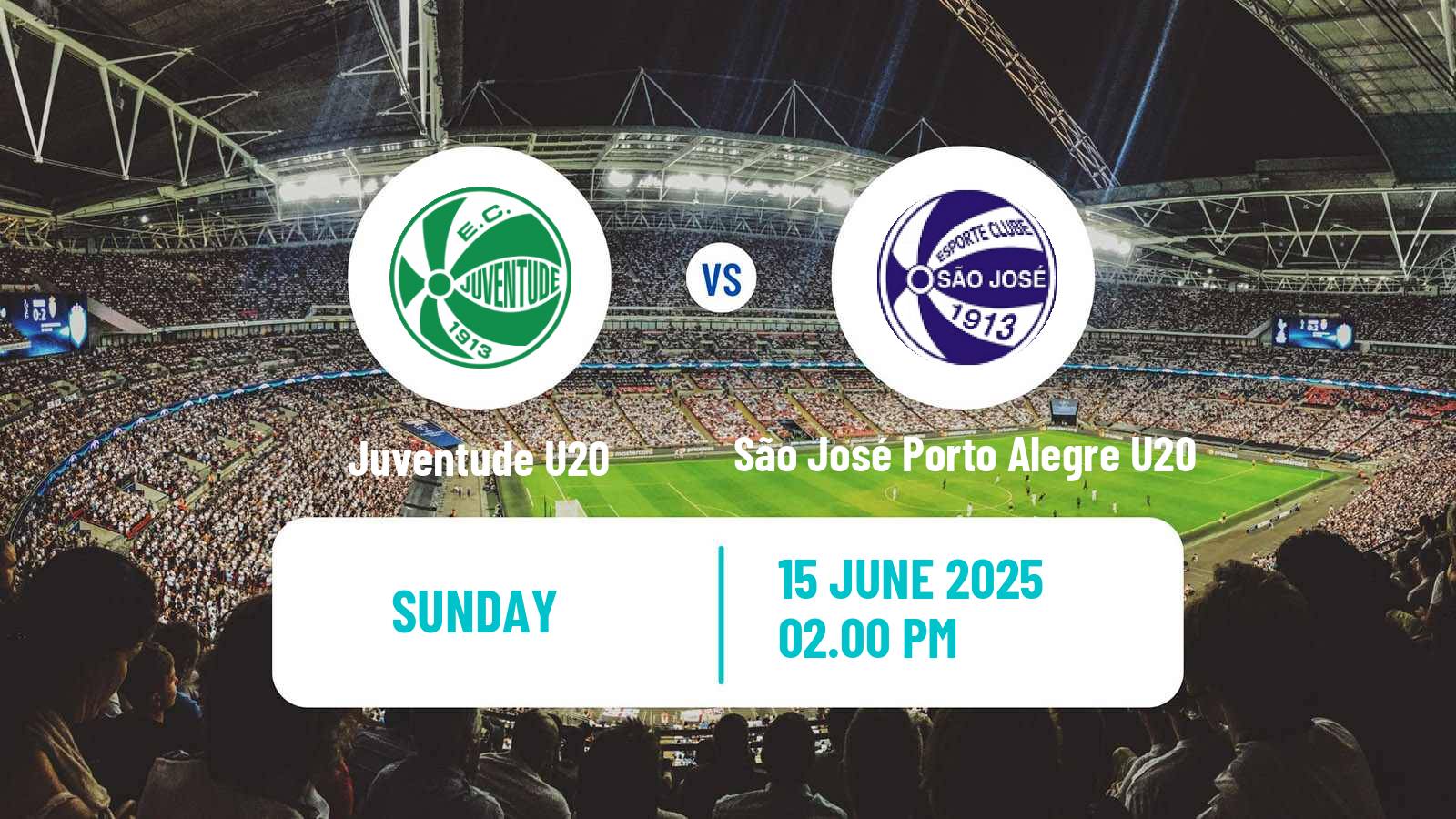 Soccer Brazilian Gaucho U20 Juventude U20 - São José Porto Alegre U20