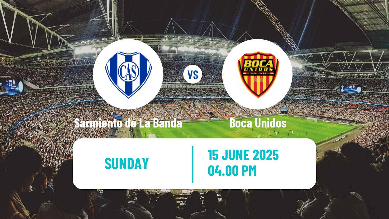 Soccer Argentinian Torneo Federal Sarmiento de La Banda - Boca Unidos