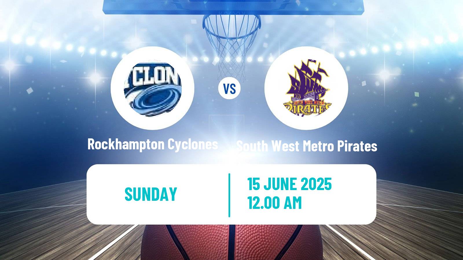 Basketball Australian NBL1 North Women Rockhampton Cyclones - South West Metro Pirates