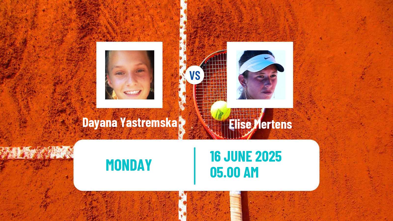 Tennis WTA Nottingham Dayana Yastremska - Elise Mertens