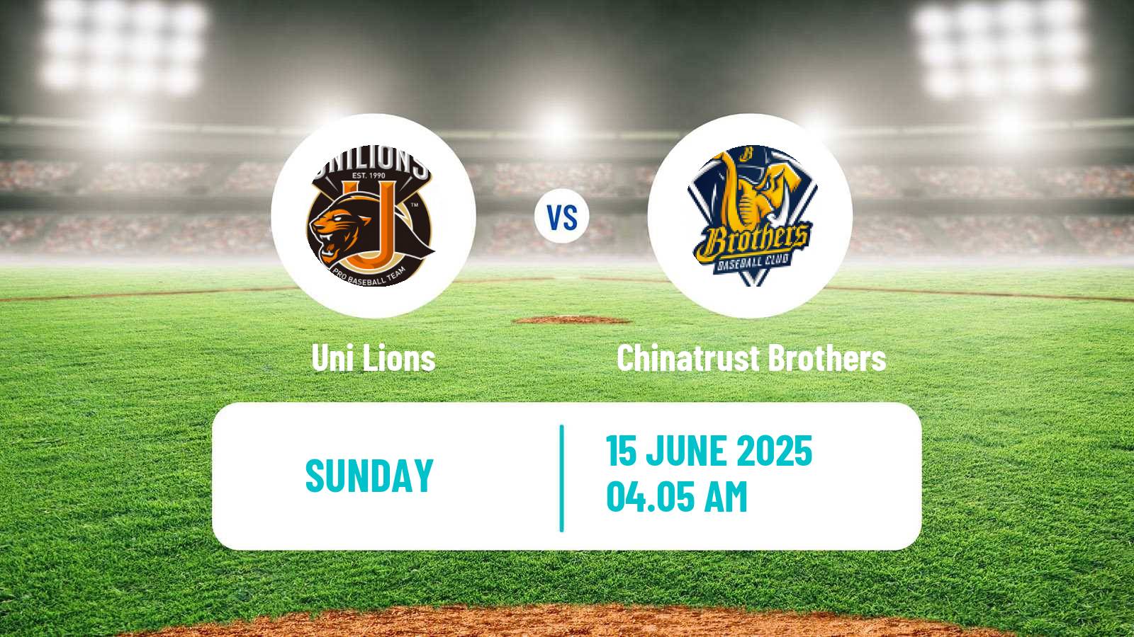 Baseball Taiwan CPBL Uni Lions - Chinatrust Brothers