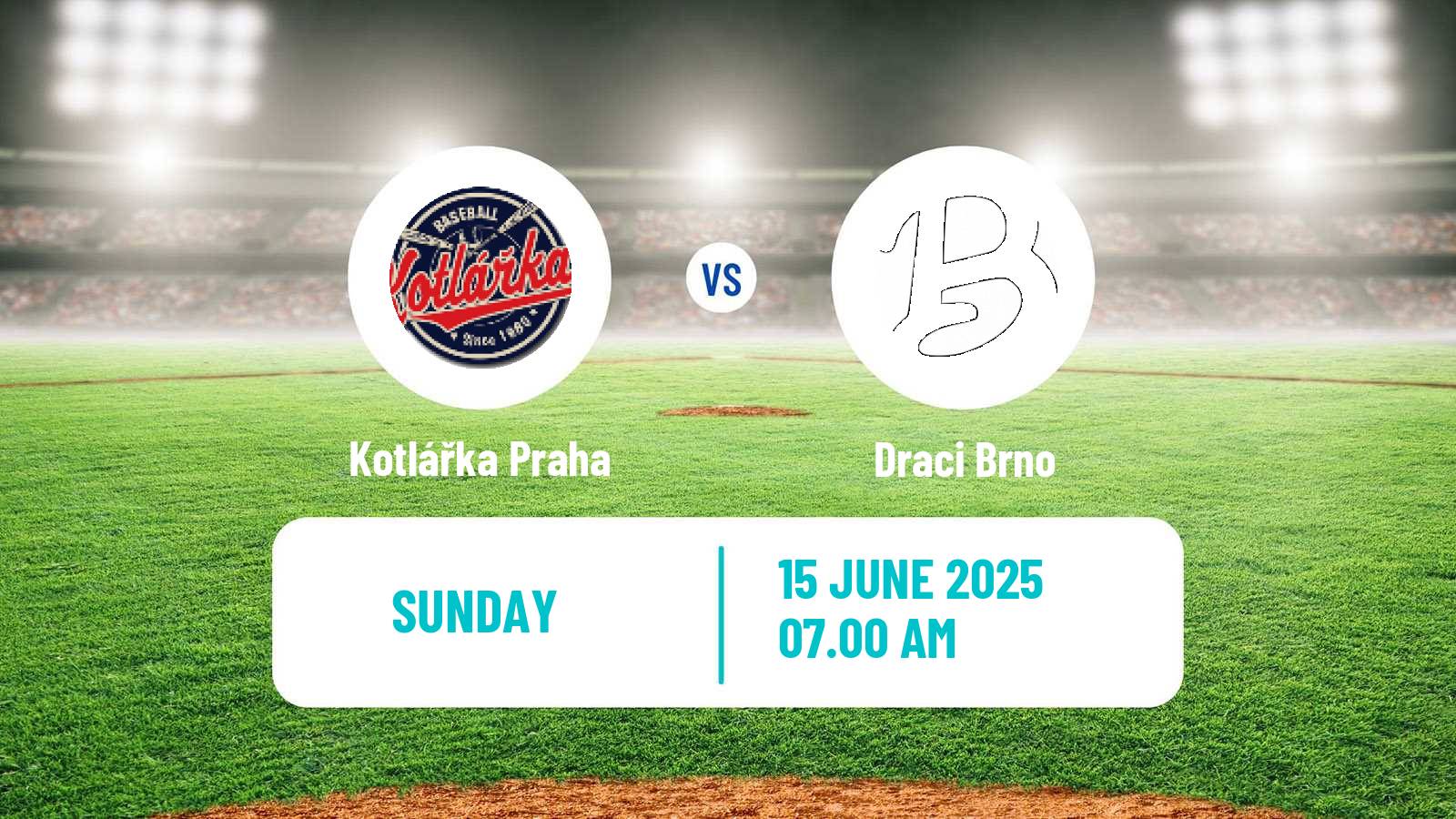 Baseball Czech Extraliga Baseball Kotlářka Praha - Draci Brno