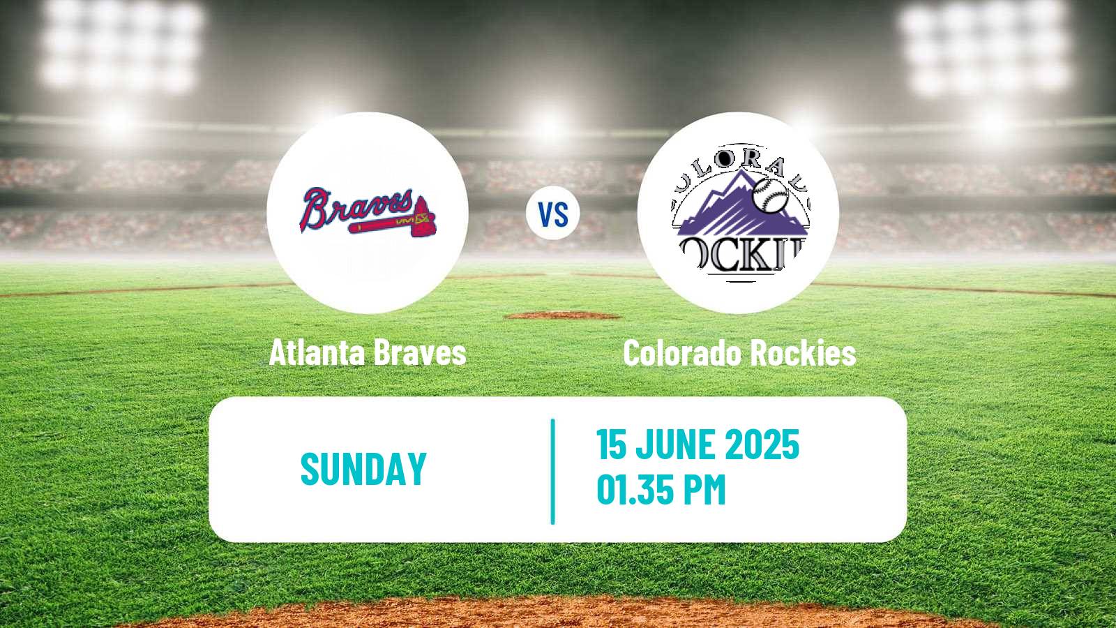 Baseball MLB Atlanta Braves - Colorado Rockies