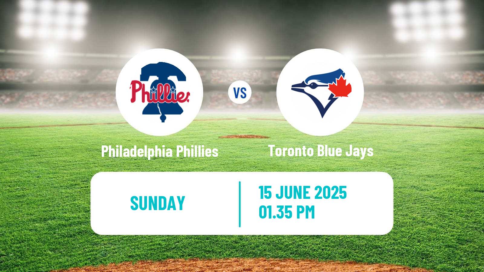 Baseball MLB Philadelphia Phillies - Toronto Blue Jays