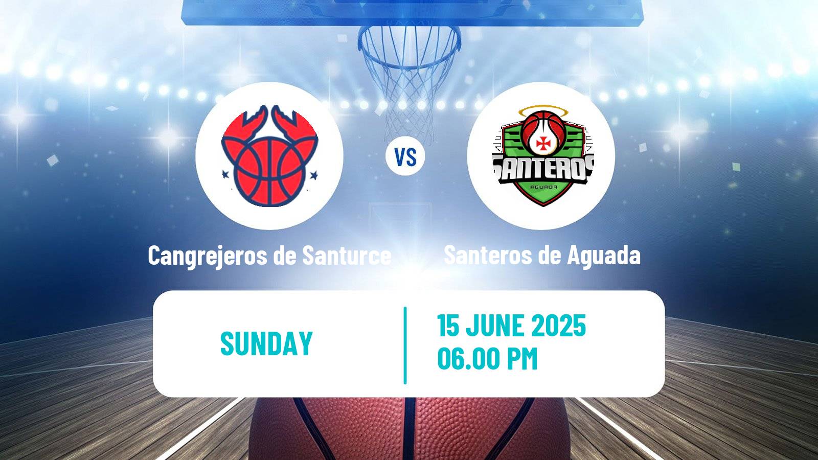 Basketball Puerto Rican BSN Cangrejeros de Santurce - Santeros de Aguada