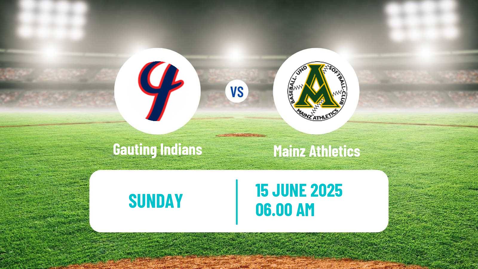 Baseball German Bundesliga South Baseball Gauting Indians - Mainz Athletics
