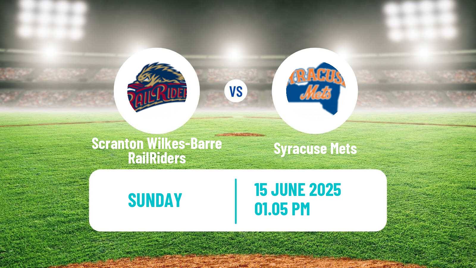 Baseball IL Scranton Wilkes-Barre RailRiders - Syracuse Mets