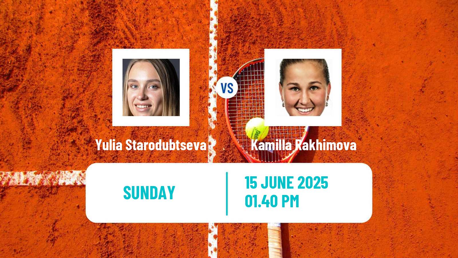Tennis WTA Nottingham Yulia Starodubtseva - Kamilla Rakhimova