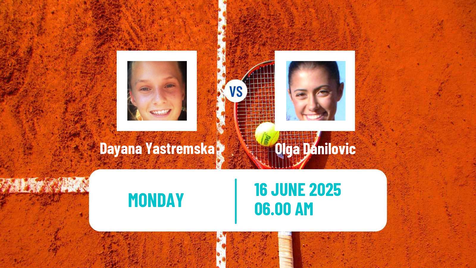 Tennis WTA Nottingham Dayana Yastremska - Olga Danilovic