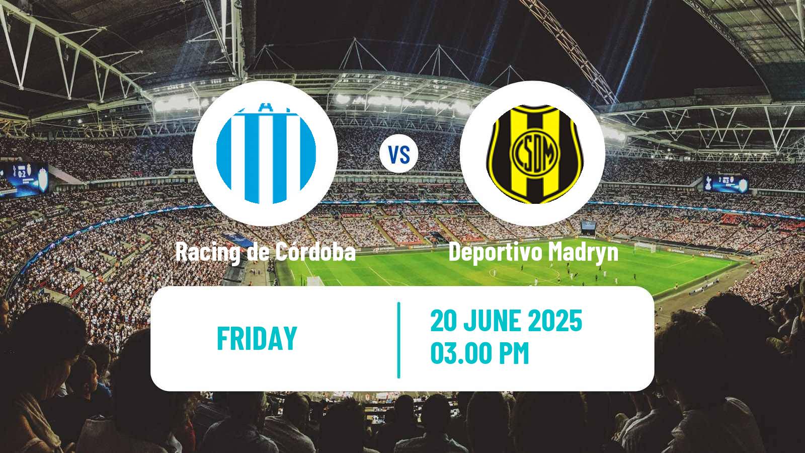 Soccer Argentinian Primera Nacional Racing de Córdoba - Deportivo Madryn