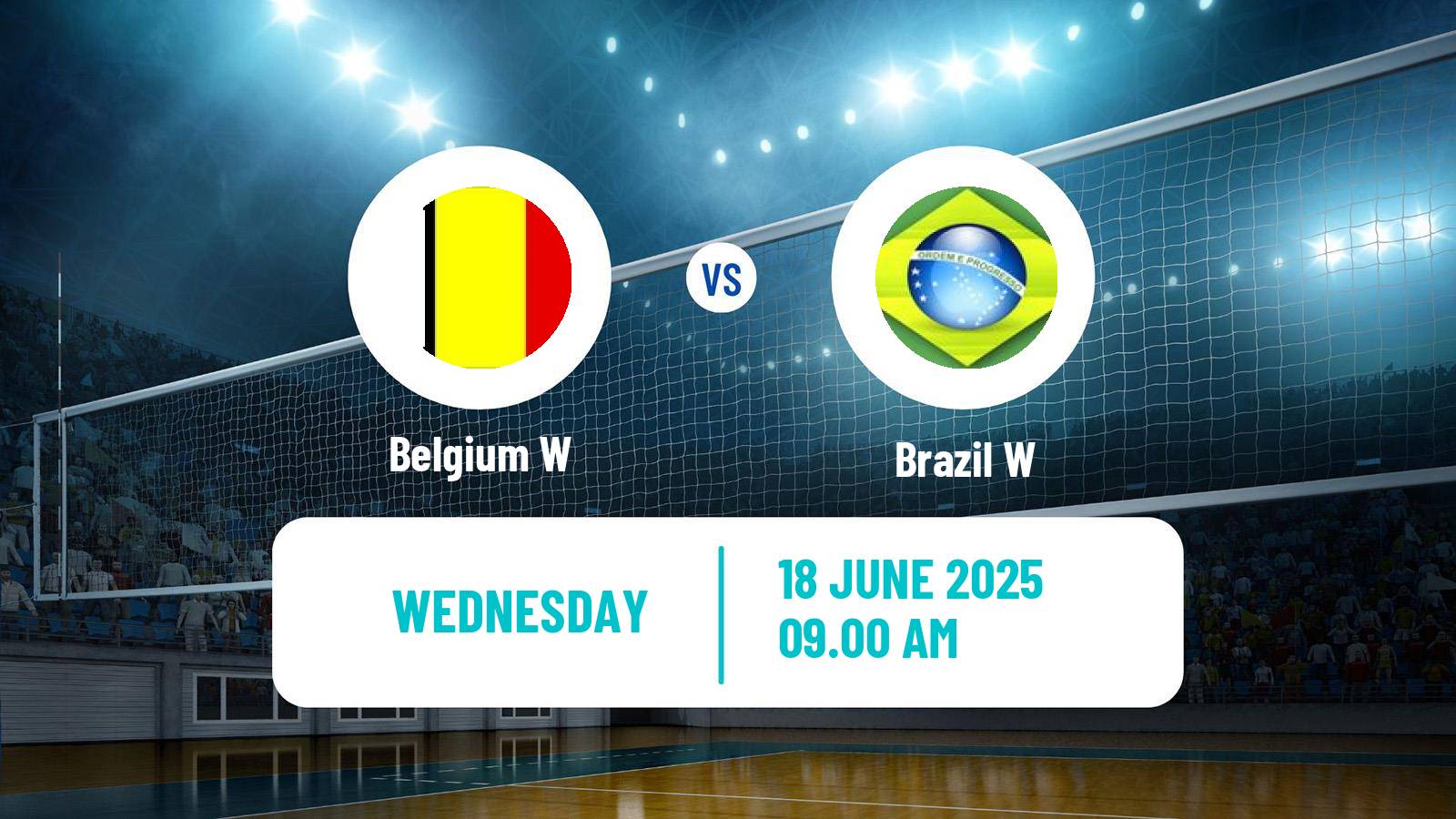 Volleyball Nations League Volleyball Women Belgium W - Brazil W