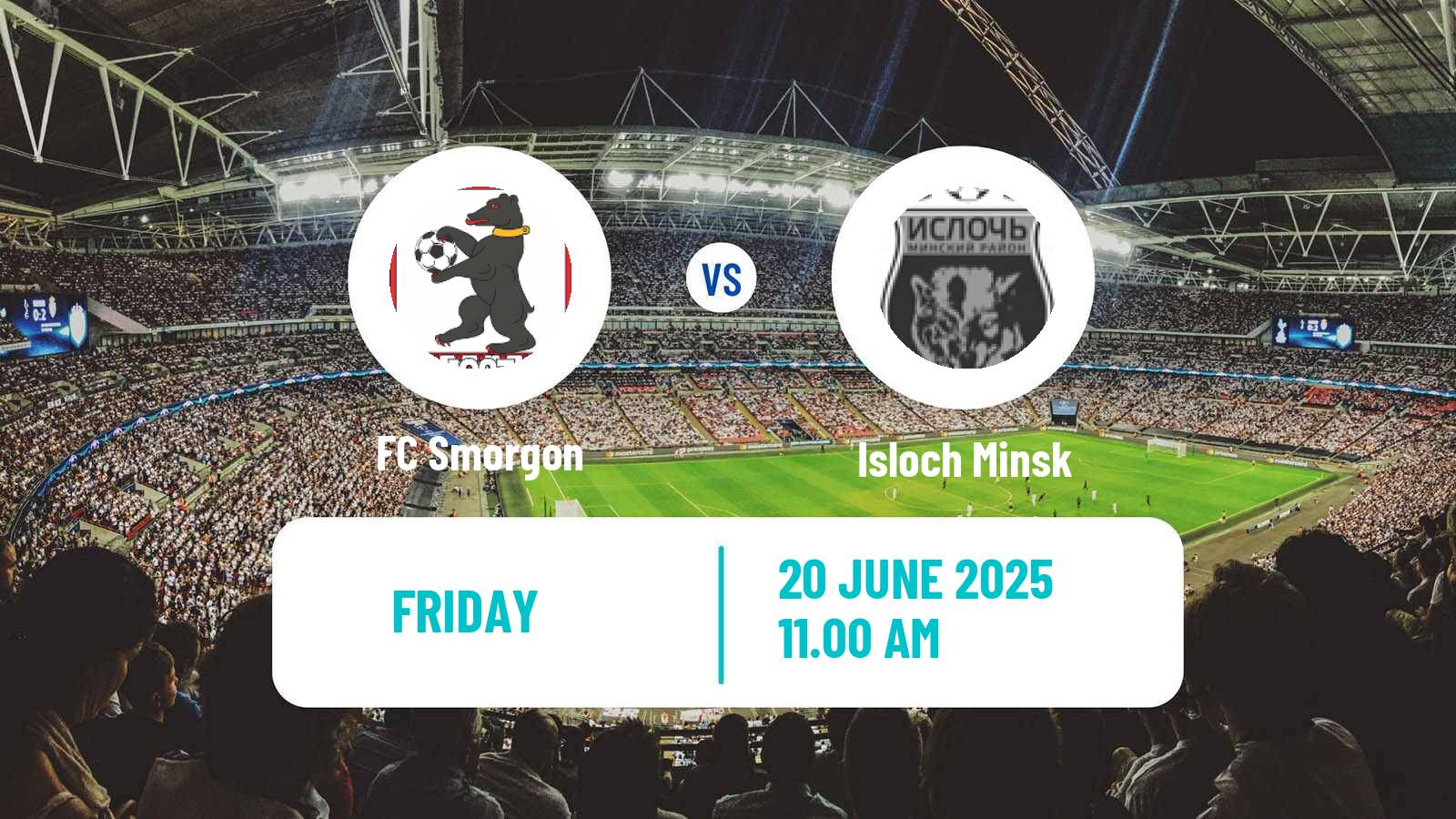 Soccer Belarusian Vysshaya Liga Smorgon - Isloch Minsk