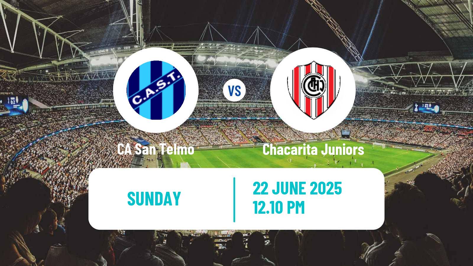 Soccer Argentinian Primera Nacional San Telmo - Chacarita Juniors