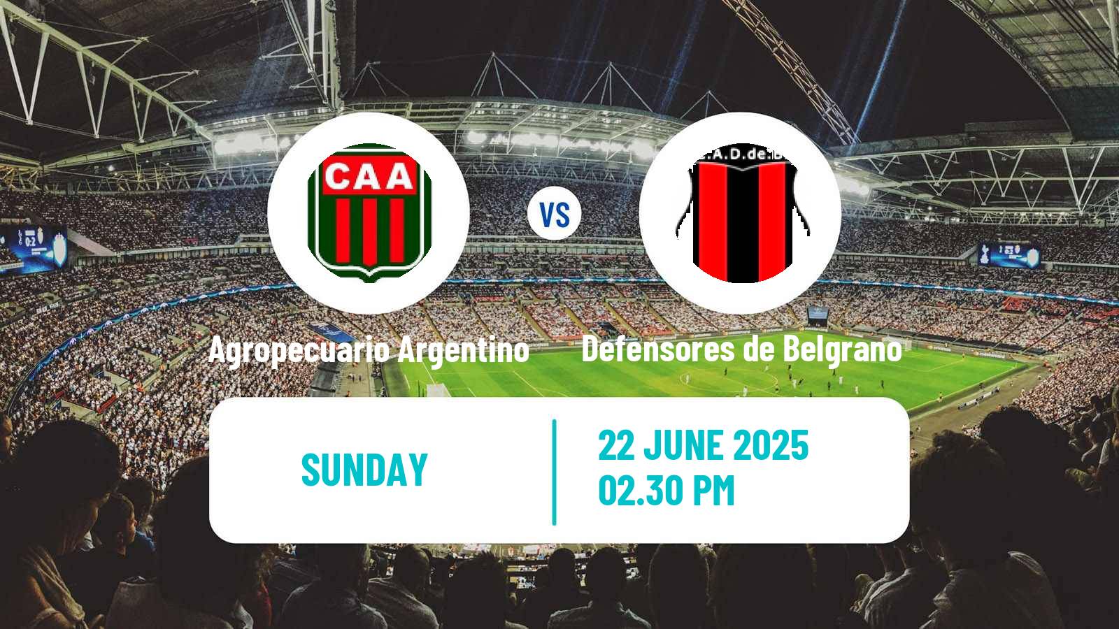 Soccer Argentinian Primera Nacional Agropecuario Argentino - Defensores de Belgrano