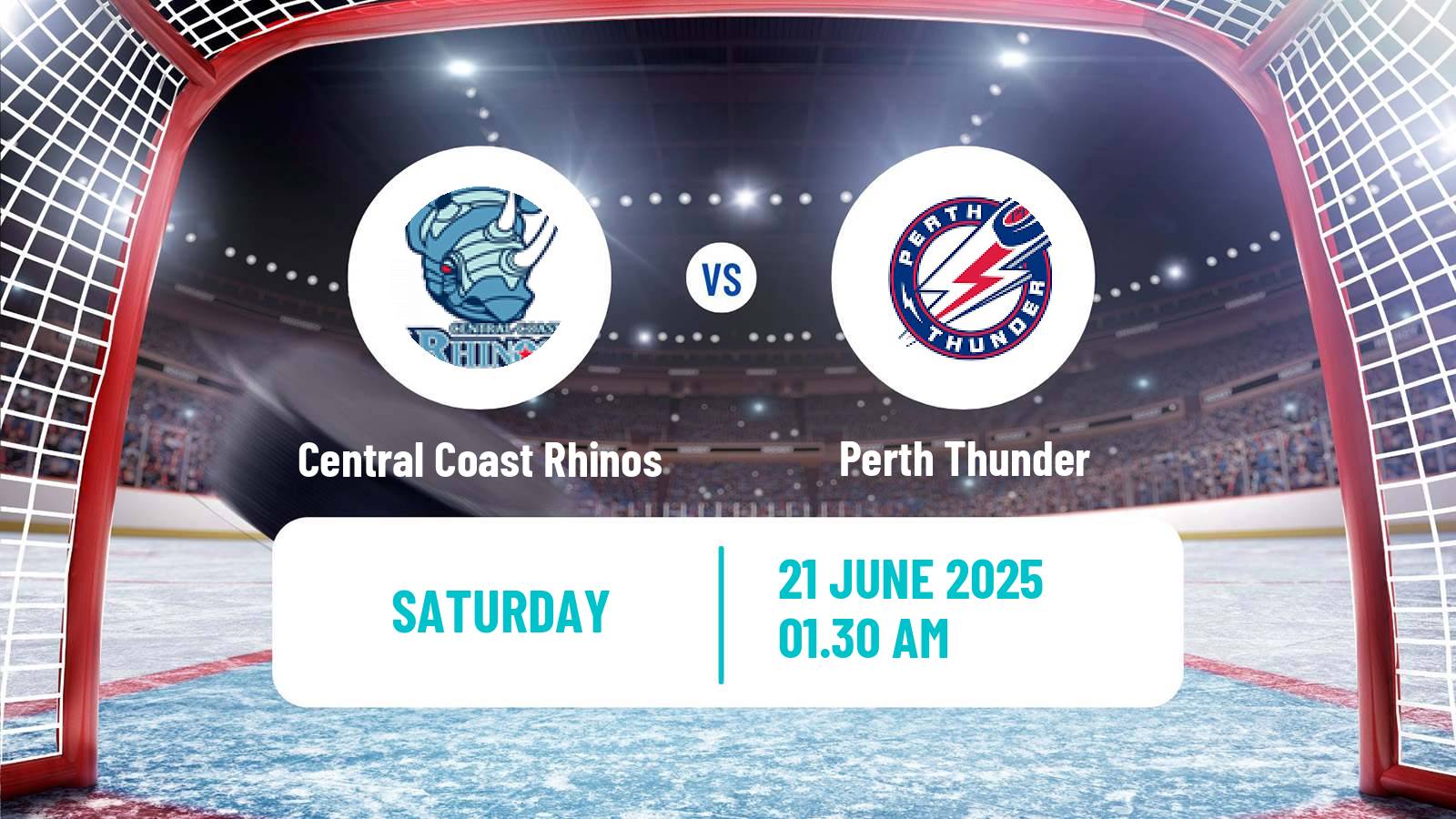 Hockey Australian Ice Hockey League Central Coast Rhinos - Perth Thunder