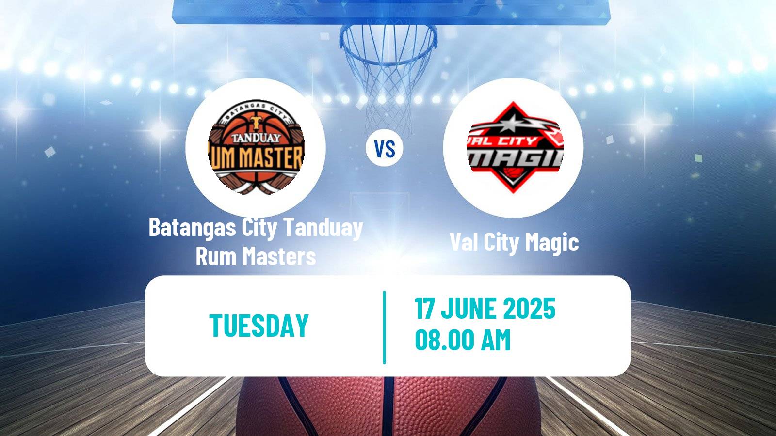 Basketball Philippines MBPL  Batangas City Tanduay Rum Masters - Val City Magic