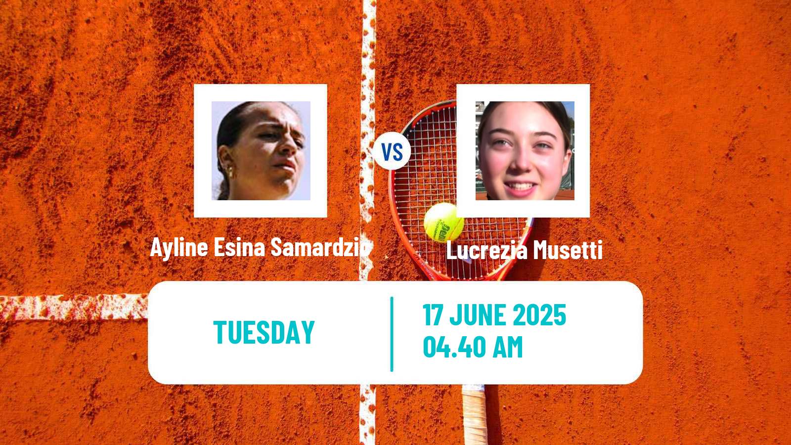 Tennis ITF W15 Kayseri 4 Women 2025 Ayline Esina Samardzic - Lucrezia Musetti