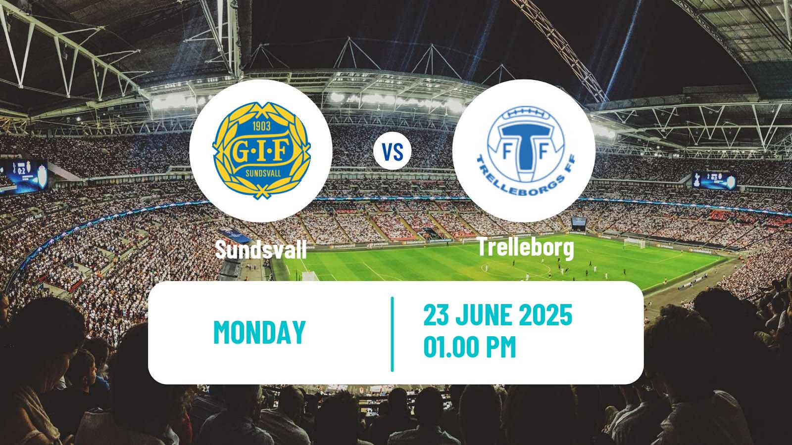 Soccer Swedish Superettan Sundsvall - Trelleborg