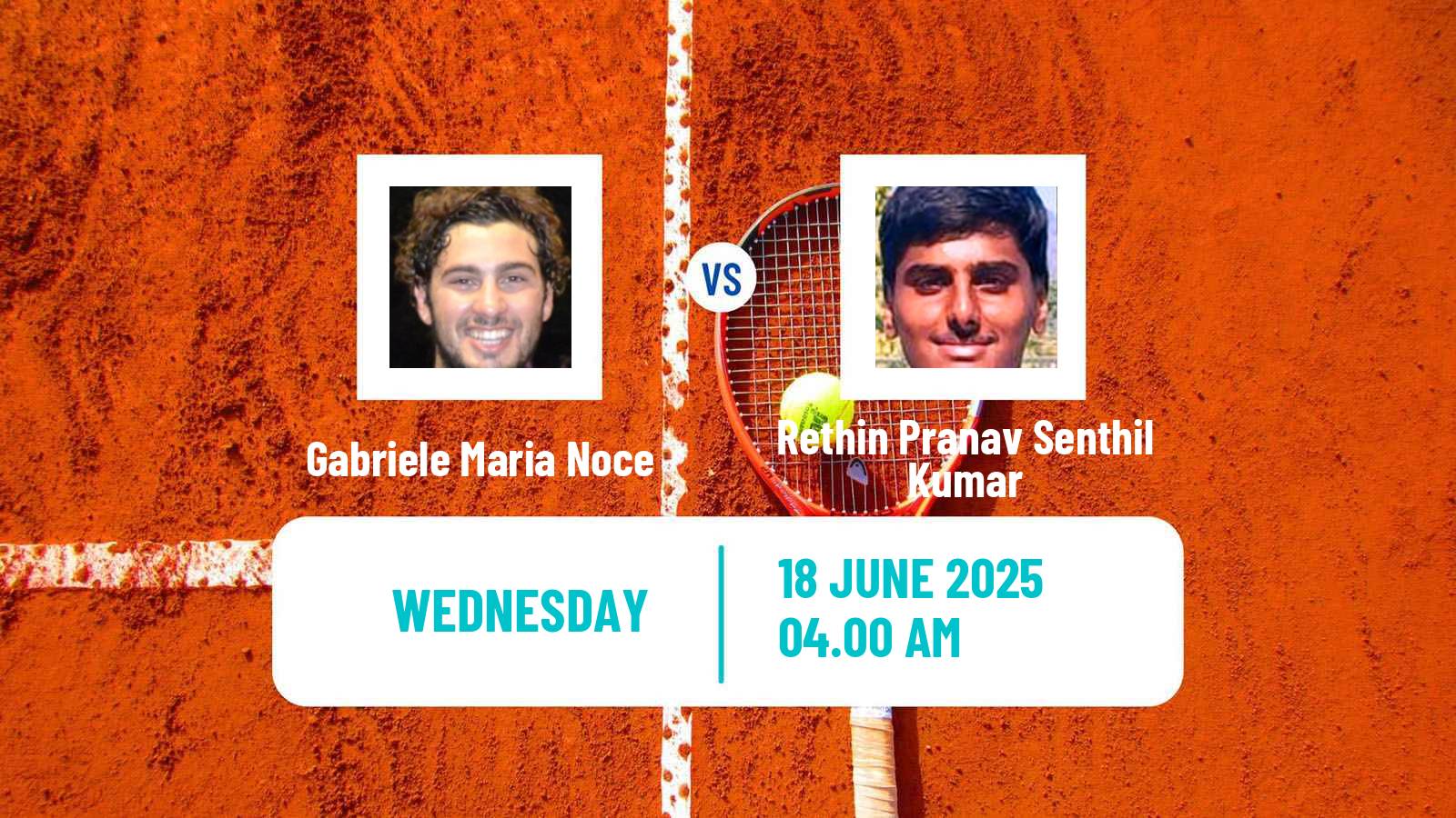 Tennis ITF M15 Nyiregyhaza 2 Men Gabriele Maria Noce - Rethin Pranav Senthil Kumar