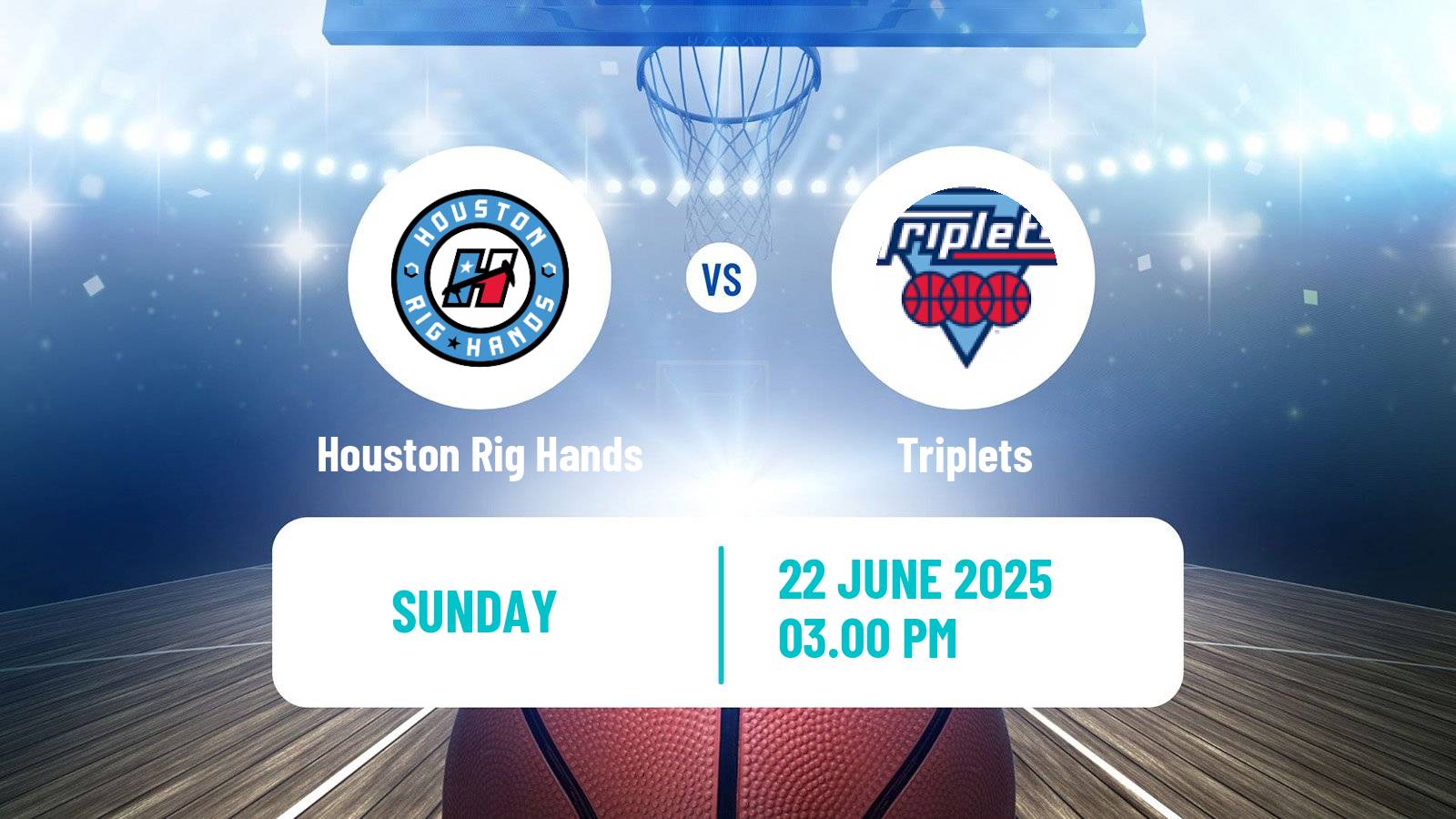 Basketball BIG3 3x3 Houston Rig Hands - Triplets
