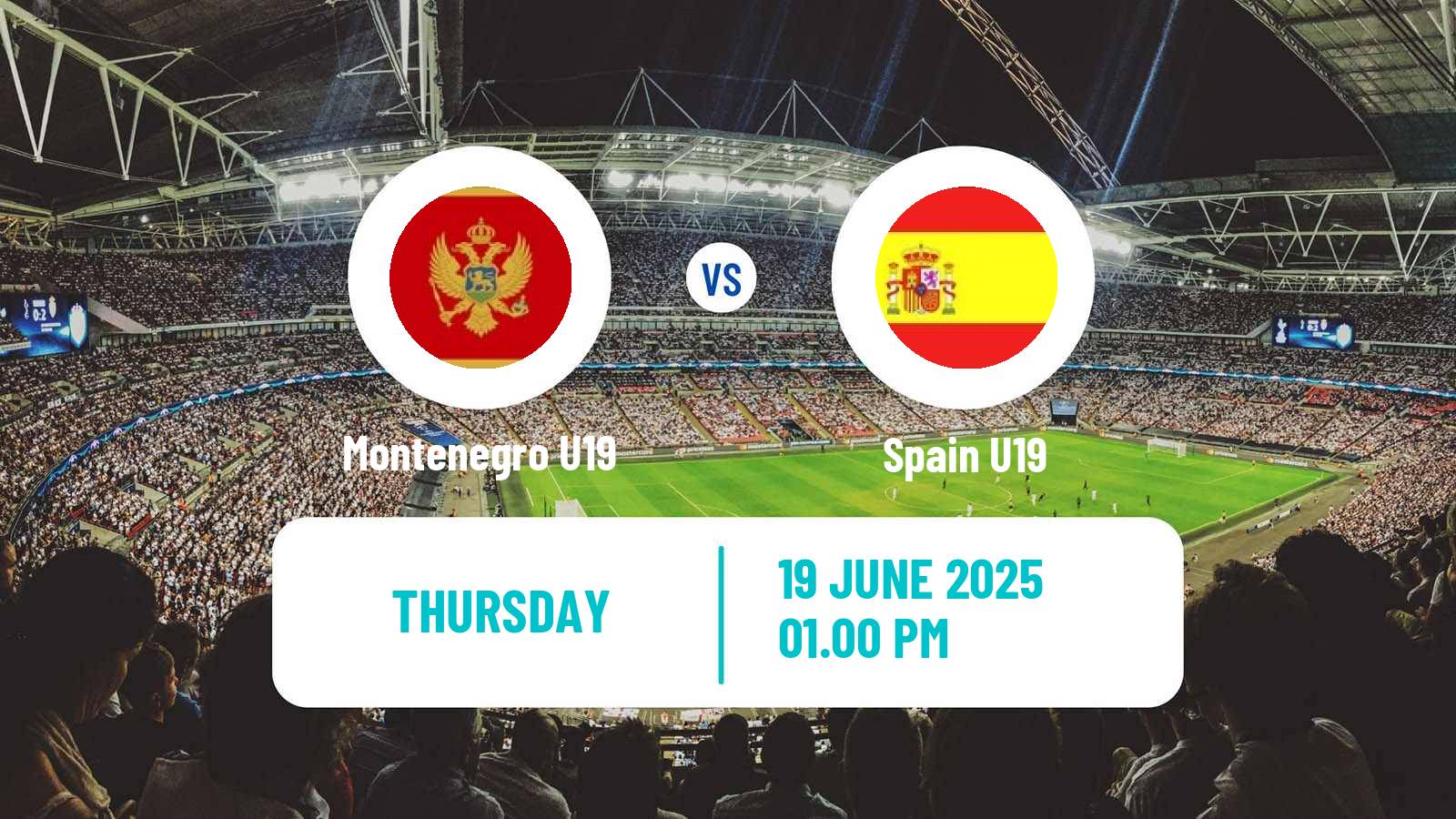 Soccer UEFA Euro U19 Montenegro U19 - Spain U19