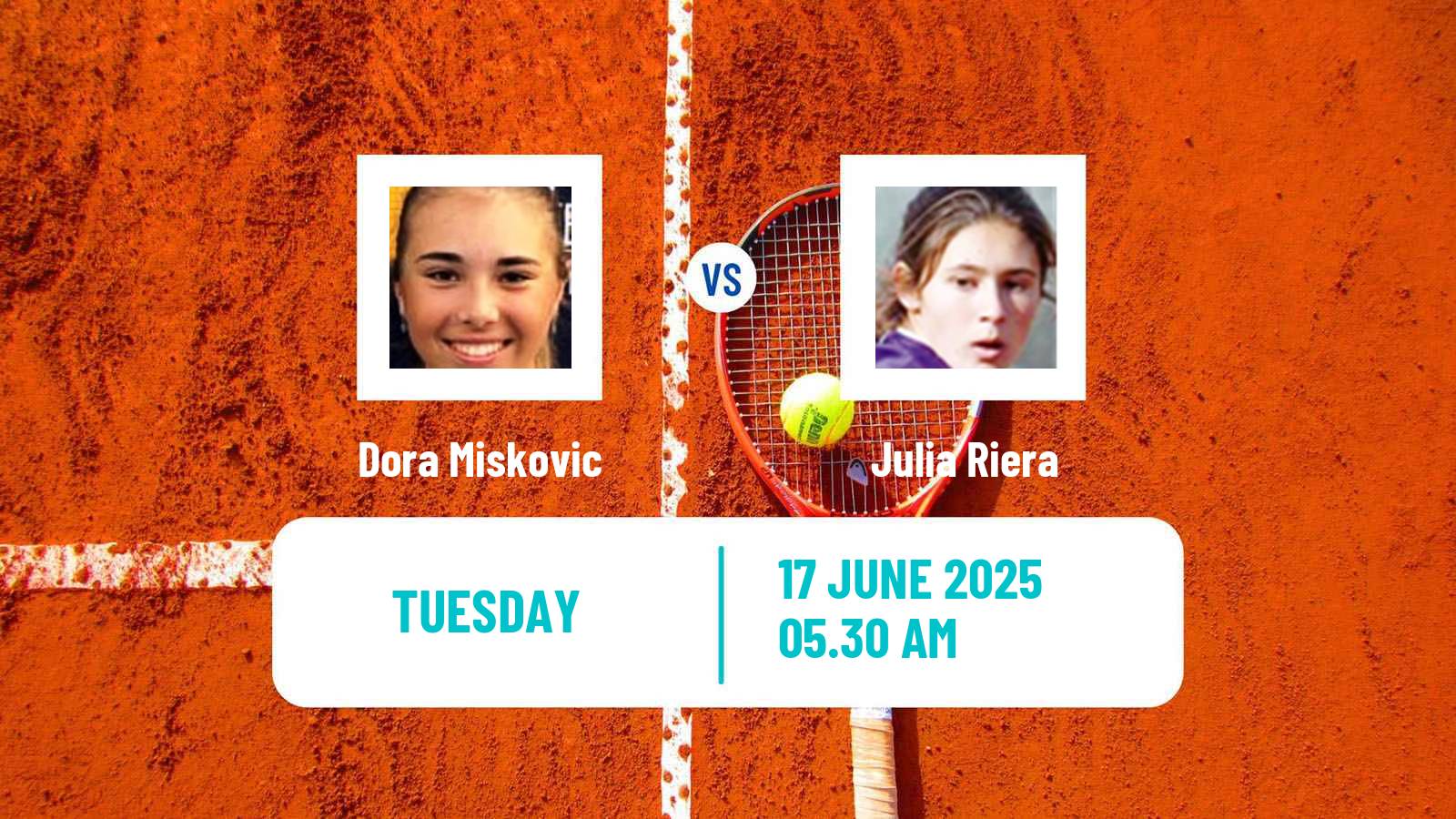 Tennis ITF W75 Zagreb 2 Women Dora Miskovic - Julia Riera