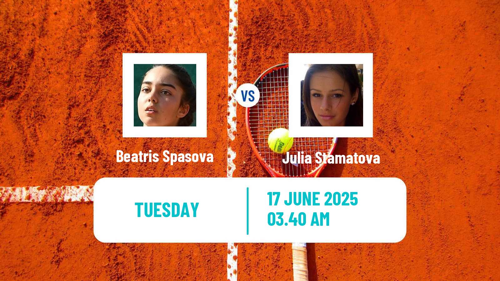 Tennis ITF W15 Kursumlijska Banja 7 Women 2025 Beatris Spasova - Julia Stamatova
