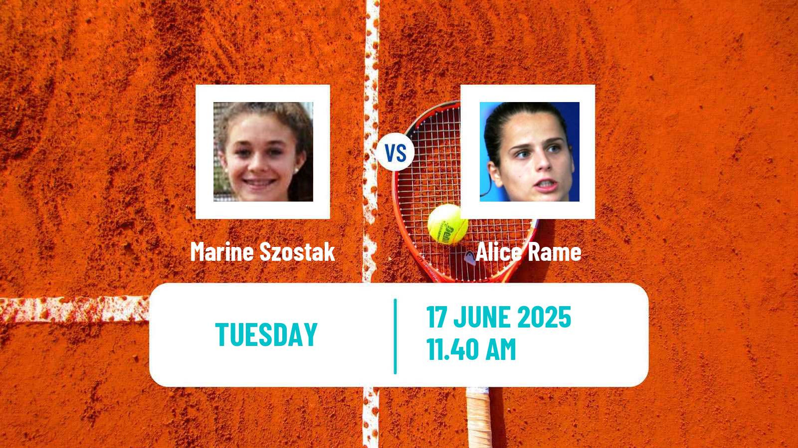Tennis ITF W75 Blois Women Marine Szostak - Alice Rame