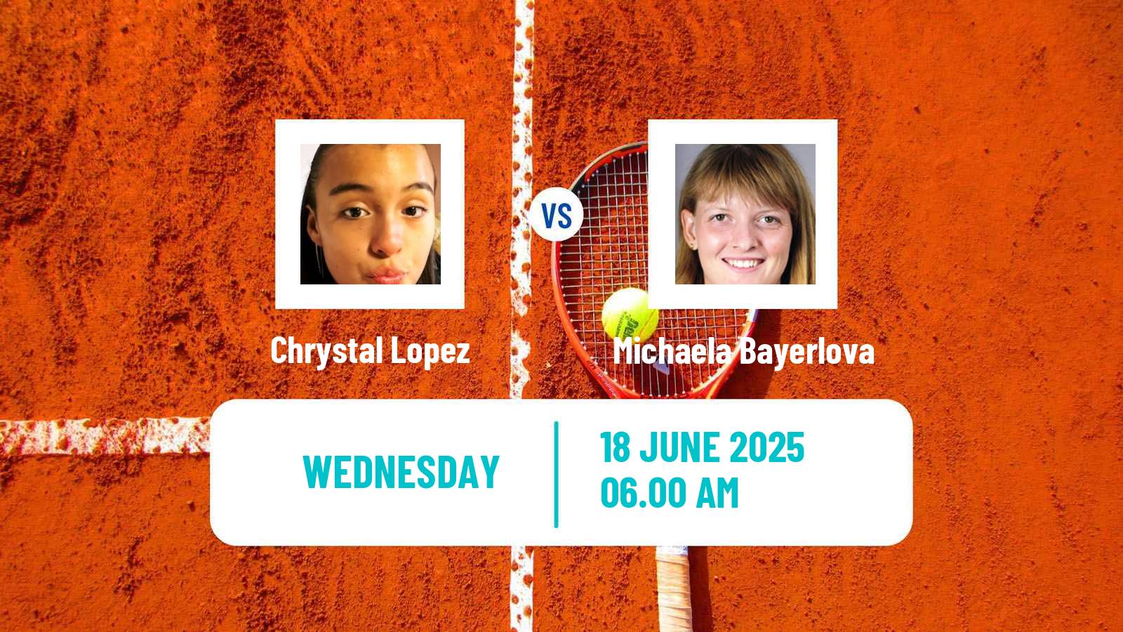 Tennis ITF W15 Kursumlijska Banja 7 Women Chrystal Lopez - Michaela Bayerlova