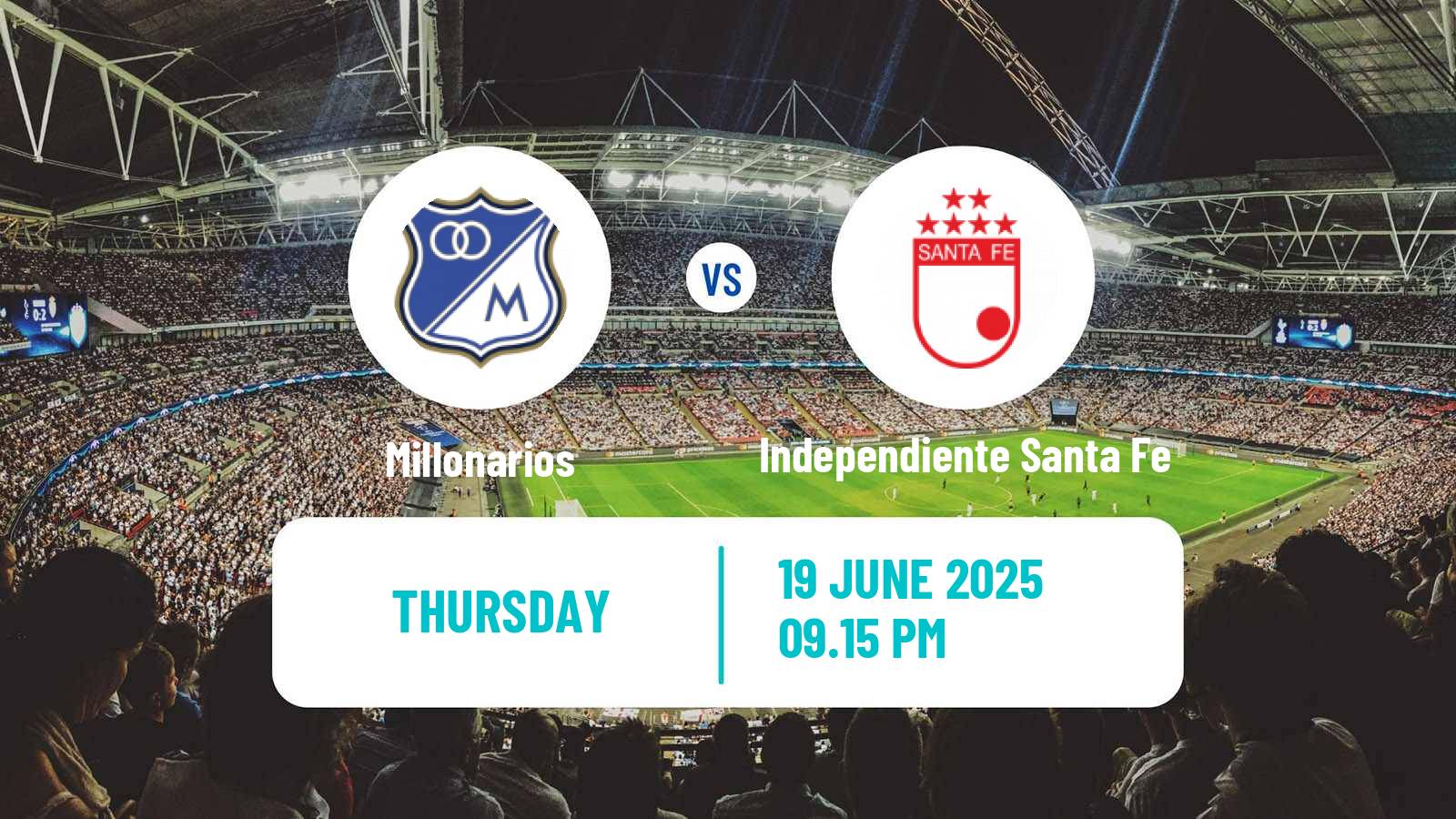 Soccer Colombian Primera A Millonarios - Independiente Santa Fe