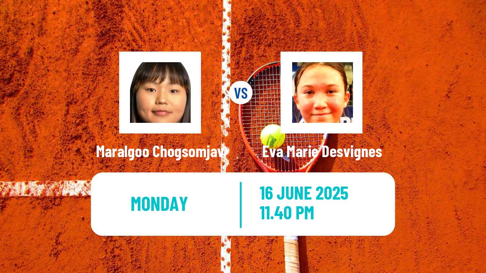 Tennis WTA Billie Jean King Cup Group II Maralgoo Chogsomjav - Eva Marie Desvignes
