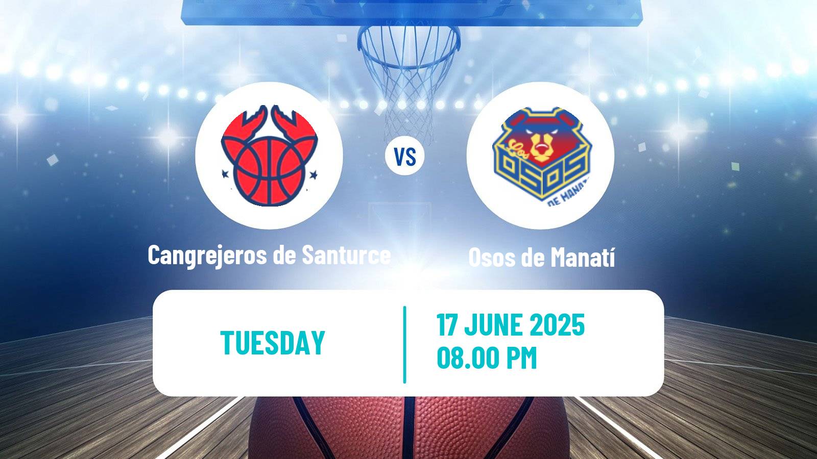 Basketball Puerto Rican BSN Cangrejeros de Santurce - Osos de Manatí