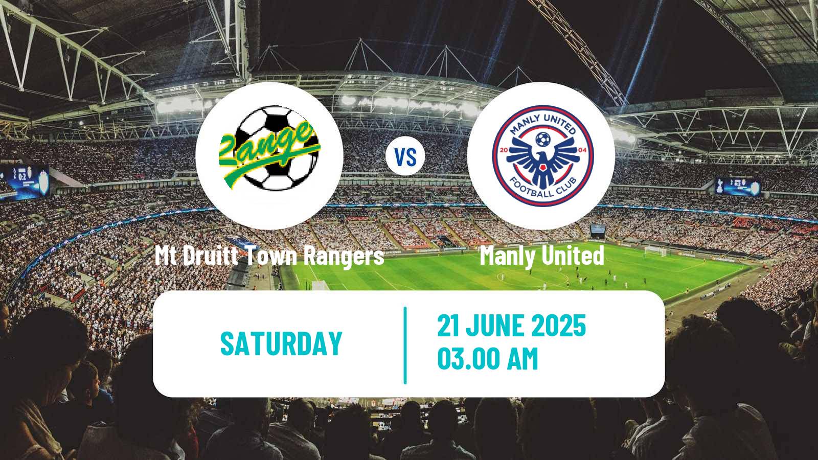 Soccer Australian NPL NSW Mt Druitt Town Rangers - Manly United